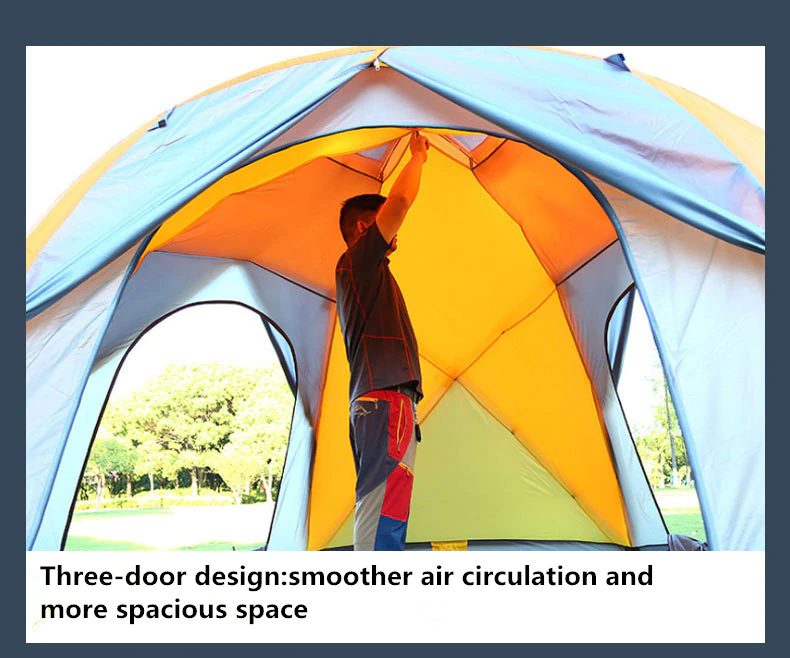 Cheap Goat Tents Person Outdoor Tent Fully Quick Opening Tents Waterproof Canopy Camping Hiking Tent Beach Family Travel Tools   